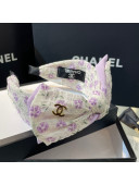 Chanel Flora Print Headband Pale Purple 2021