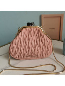 Miu Miu Belle Nappa Leather Chain Clutch Bag 5BP016 Pink 2021