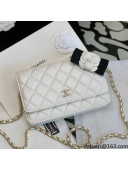 Chanel Lambskin Wallet on Chain With Camellia Black Spring-Summer 2021