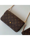 Louis Vuitton Monogram Canvas Pochette Félicie Chain Wallet WOC M61276 