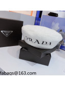 Prada Shearling Beret Hat White 2021