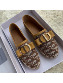 Dior CD Bow Espadrilles in Coffee Oblique Canvas 2019