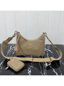 Prada Re-Edition 2005 Nylon Shoulder Bag 1BH204 Beige 2020