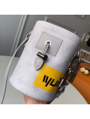 Louis Vuitton Men's Chalk Nano Bucket Bag M44631 Monogram White Canvas 2019