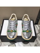 Gucci Screener Metallic Sneaker Silver/Green 2019