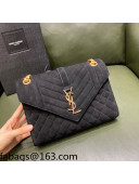 Saint Laurent Envelope Medium Bag in Suede 487206 Black 2021