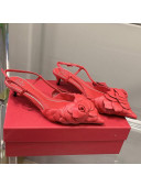 Valentino Atelier Shoe 03 Rose Edition Slingback Pumps 4cm Red 2021