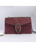 Gucci Dionysus Small Suede Shoulder Bag 400249 Burgundy 2021 