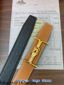 Hermes Epsom Reversible Leather Belt 3.2cm Brown 2021 10809