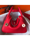 Hermes Mini Lindy 21cm in Original Calf Leather Red 2019