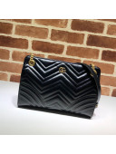 Gucci GG Marmont Chevron Shoulder Bag 524592 Black 2020