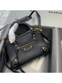 Balenciaga Neo Classic Mini Top Handle Bag in Smooth Calfskin Black/Gold 2020