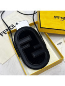 Fendi 12 Pro Phone Holder in Black Leather and Suede 2021 8526