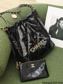 Chanel Waxy Calfskin Small Shopping Bag Black SS 2022