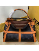 Fendi Peekaboo Iconic Perforated Calfskin Medium Bag Black 2019