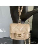 Chanel Quilted Lambskin Airpods Pro Case with Chain AP1739 Apricot 2020