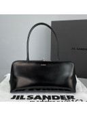 Jil Sander Goji Calfskin Frame Small Shoulder Bag 7133 Black/Silver 2021