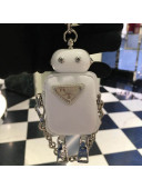 Prada Nylon Robot Keychain Trick Charm 1TR098 White 2021