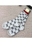 Gucci GG Medium Socks Silver/Black 2019