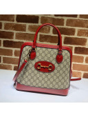 Gucci Horsebit 1955 GG Canvas Medium Top Handle Bag ‎620850 Red 2020