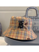 Burberry TB Check Canvas Buckt Hat Beige 2020