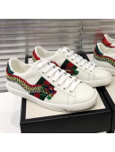 Gucci Ace Sneakers with Dragon Patch White 2019 (For Women and Men)