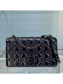 Dior Large Caro Chain Bag in Black Supple Wax Leather 2021