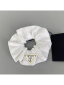 Prada Re-Nylon Hair Scrunchie White 2021