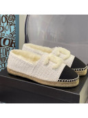 Chanel Tweed Wool Espadrilles White/Black 2021 112228