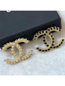 Chanel CC Brooch Black/Crystal 21 2020