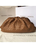 Bottega Veneta Large The Pouch Clutch in Maxi Woven Leather Brown 2019