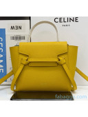 Celine Grained Calfskin Pico Belt Bag Yellow 2020