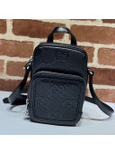 Gucci GG Embossed Leather Mini Bag ‎658553 Black 2021