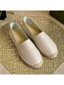 Dior Granville Espadrilles in White Embossed Lambskin 2021