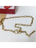 Valentino VLogo Chain Belt Aged Gold 2020