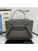 Celine Grained Calfskin Pico Belt Bag Dark Grey 2020