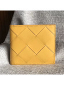 Bottega Veneta Maxi-Woven Fold Wallet Yellow 2019