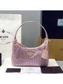 Prada Re-Edition 2000 Crystal Mini Hobo Bag 1NE515 Pink 2021