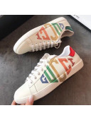 Gucci Ace Sneaker with Side Logo Tag White 2019(For Women and Men)