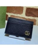 Gucci GG Marmont Card Case Wallet 657588 Black/Gold 2021