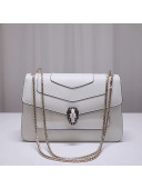 Bvlgari Serpenti Forever Medium Shoulder Bag 290323 White 2021