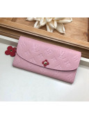 Louis Vuitton Emilie Wallet in Monogram Empreinte Leather M63918 Pink