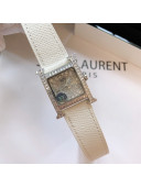 Hermes H-Our Crystal Watch 26cm White 2021 08