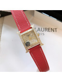 Hermes H-Our Crystal Watch 26cm Red 2021 01