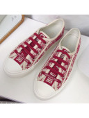 Dior Walk'N'dior Embroidered Bloom Cotton Canvas Sneakers Red 03 2019