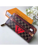 Louis Vuitton Transformed Damier Canvas Trompe l’oeil Zippy Wallet M63490 2019