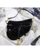 Dior Saddle Bag in Patent Calfskin Black 2020