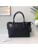 Gucci Interlocking G Charm Leather Tote Bag 449659 Black 2019