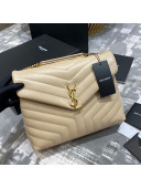 Saint Laurent Loulou Large Bag in "Y" Leather 459749 Apricot/Gold