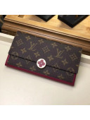 Louis Vuitton Flore Wallet M64585 Fuchsia 2018